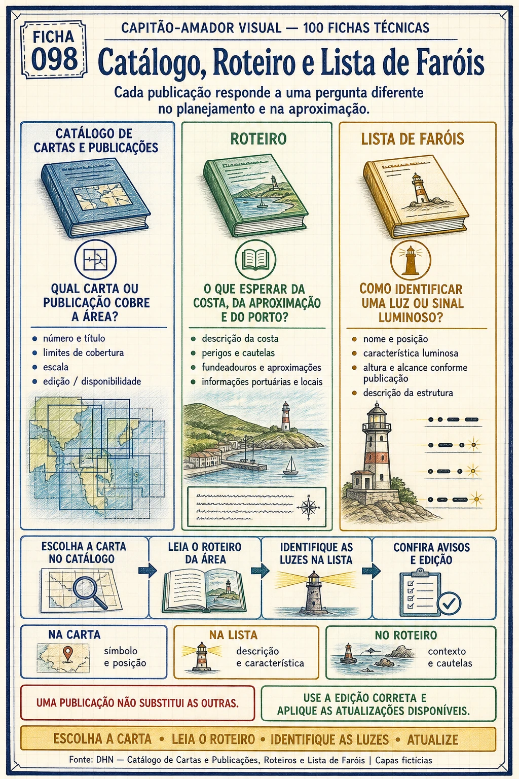 Prévia complementar 5 — Catálogo, Roteiro e Lista de Faróis